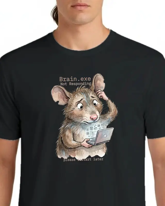 Brain.exe Coding Humor Tee — view 2