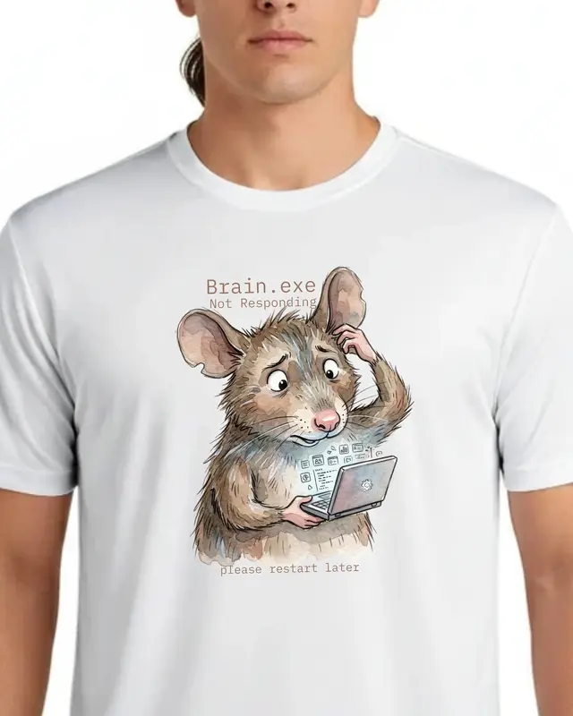 Brain.exe Coding Humor Tee — view 3