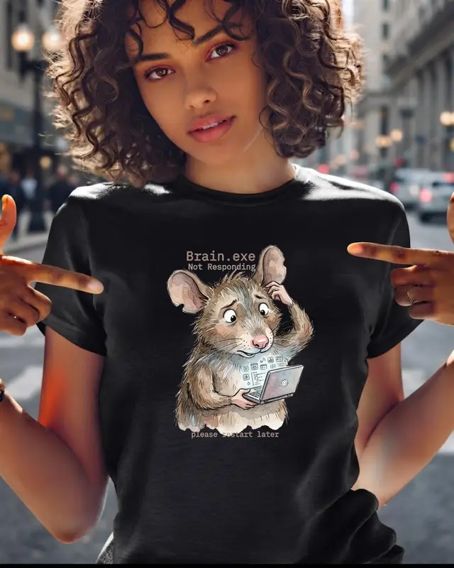 Brain.exe Coding Humor Tee — view 4