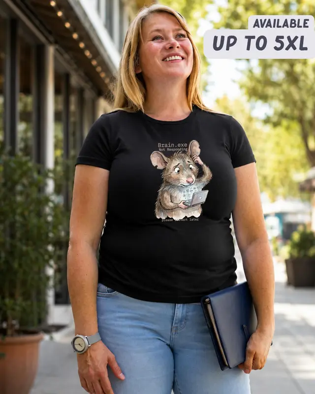 Brain.exe Coding Humor Tee — view 6
