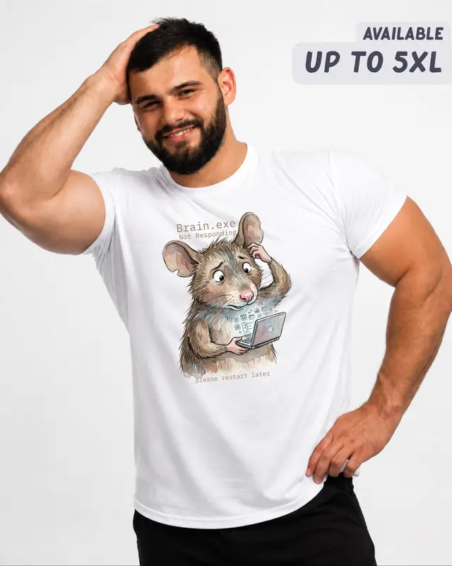 Brain.exe Coding Humor Tee — view 7