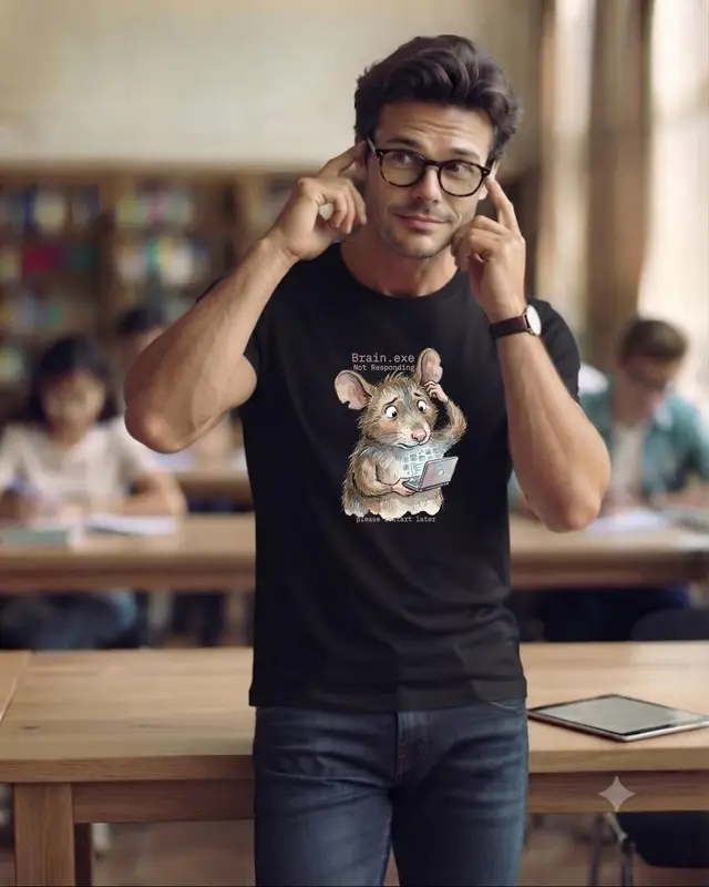 Brain.exe Coding Humor Tee — view 9