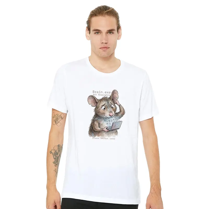 Brain.exe Coding Humor Tee — view 10