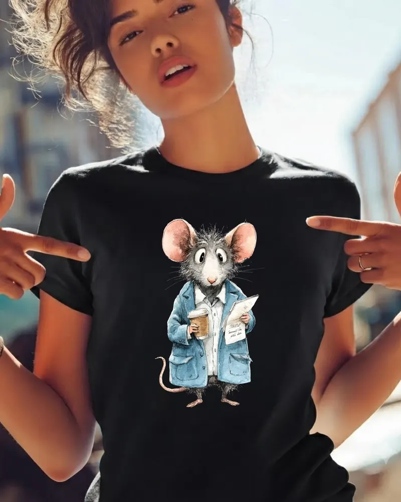 Startup Tee — hand-drawn rat design