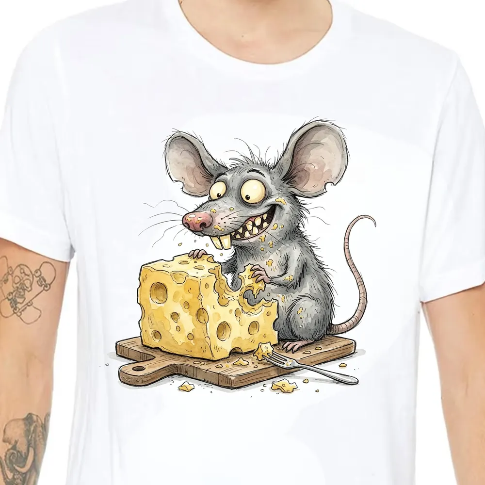 Chaotic Snack Rat Shirt — hand-drawn rat design