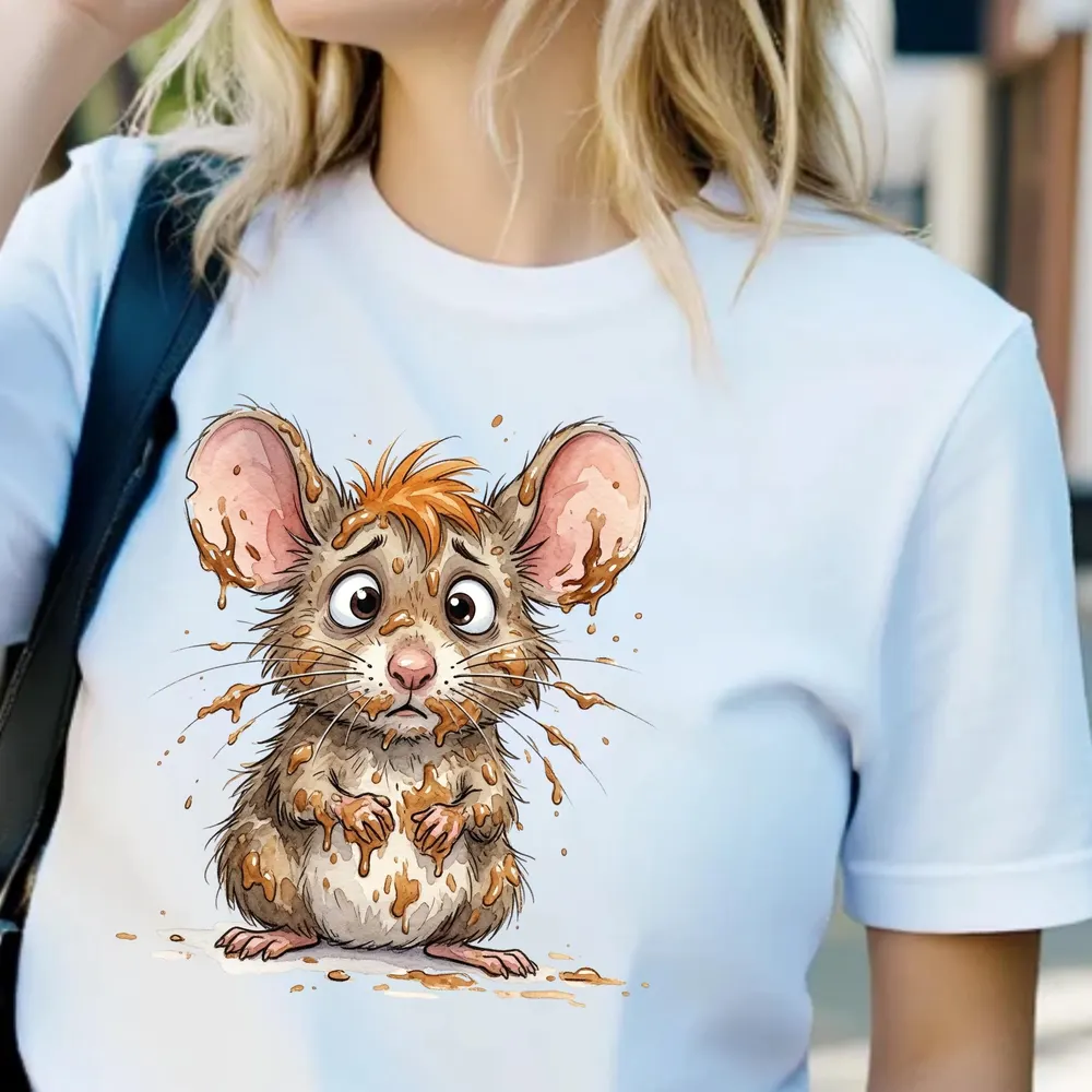 Coffee Rat Shirt — hand-drawn rat design