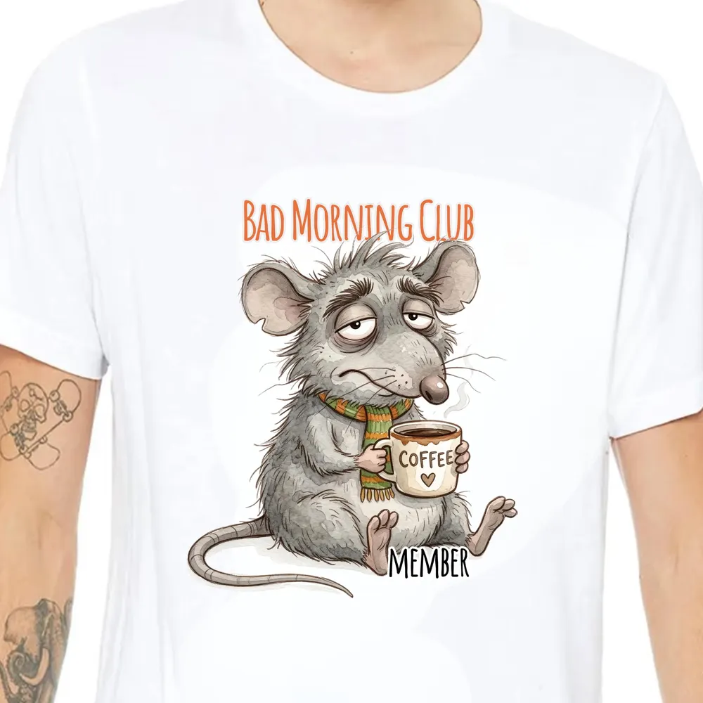 Dark Humor Animal Tshirt — hand-drawn rat design