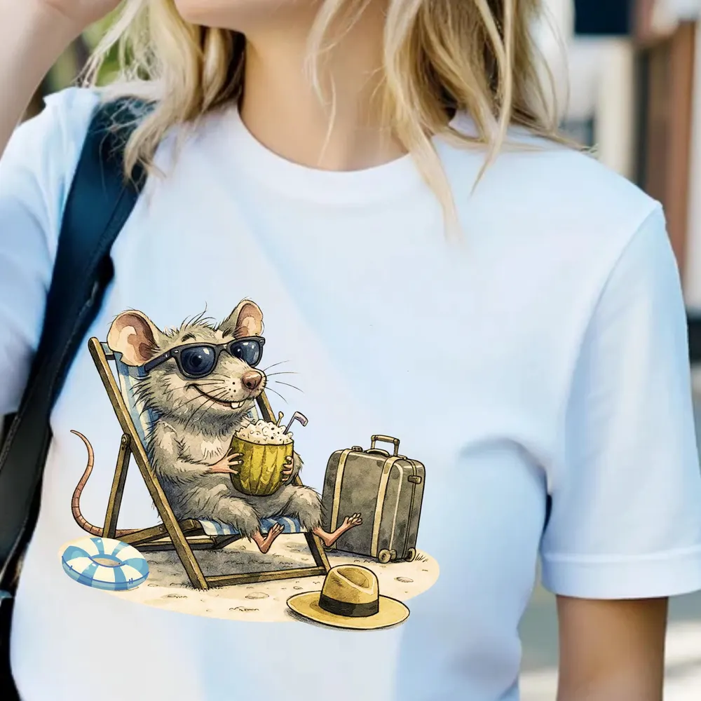 Dark Humor Animal Tshirt — hand-drawn rat design