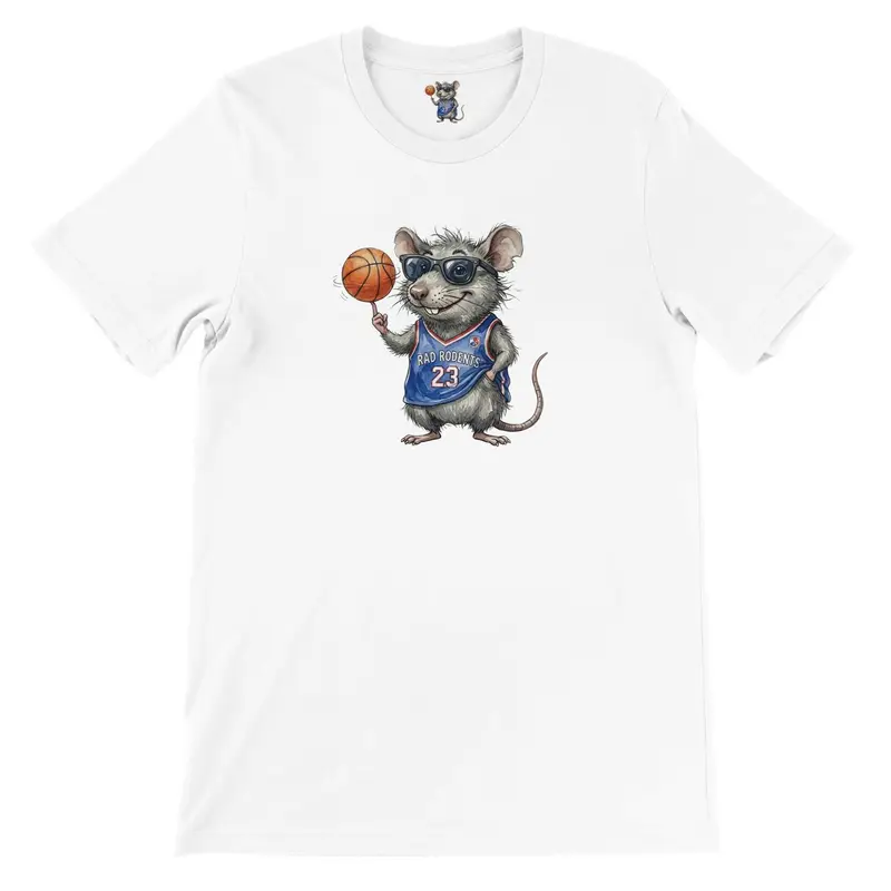 Funny Basketball Rat Shirt — view 3