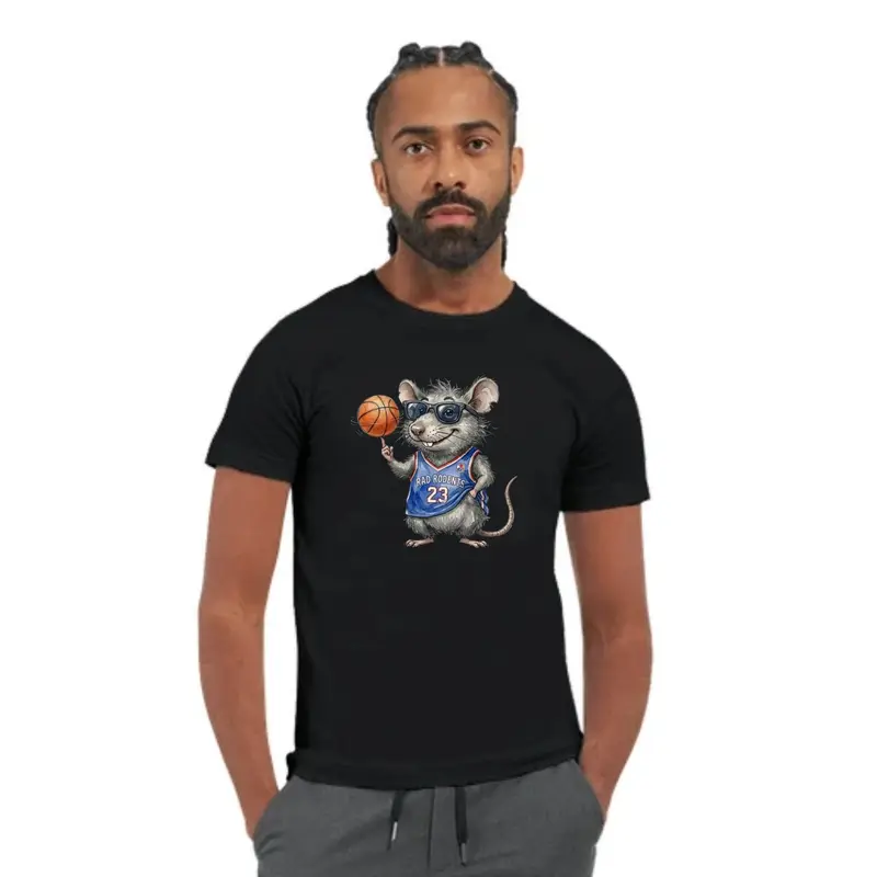 Funny Basketball Rat Shirt — view 5