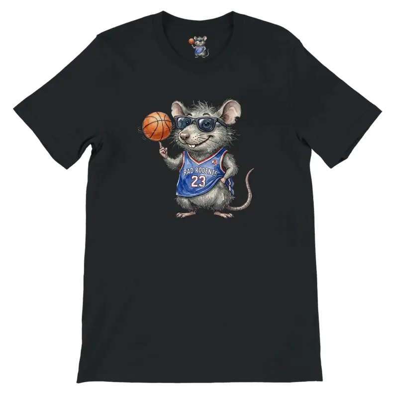 Funny Basketball Rat Shirt — view 8