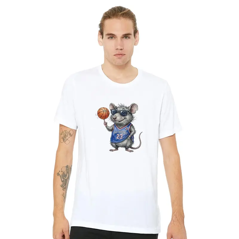 Funny Basketball Rat Shirt — view 10