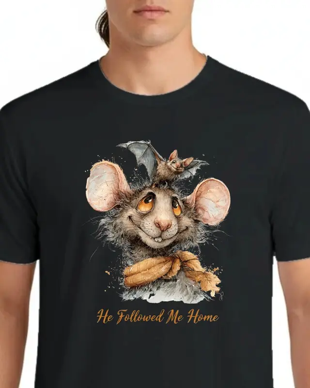 Funny Bat Shirt with Storybook Rat — view 2