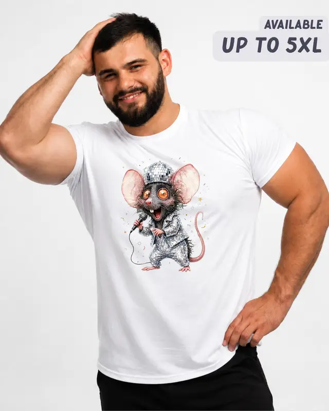 Funny Disco Rat Shirt — view 3