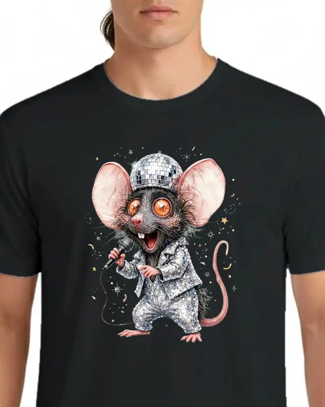 Funny Disco Rat Shirt — view 5