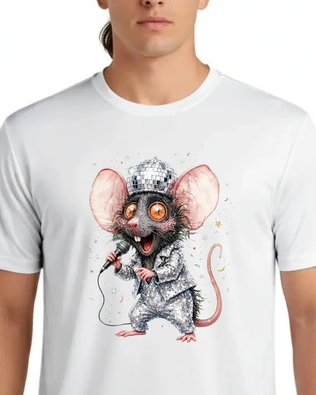 Funny Disco Rat Shirt — view 6