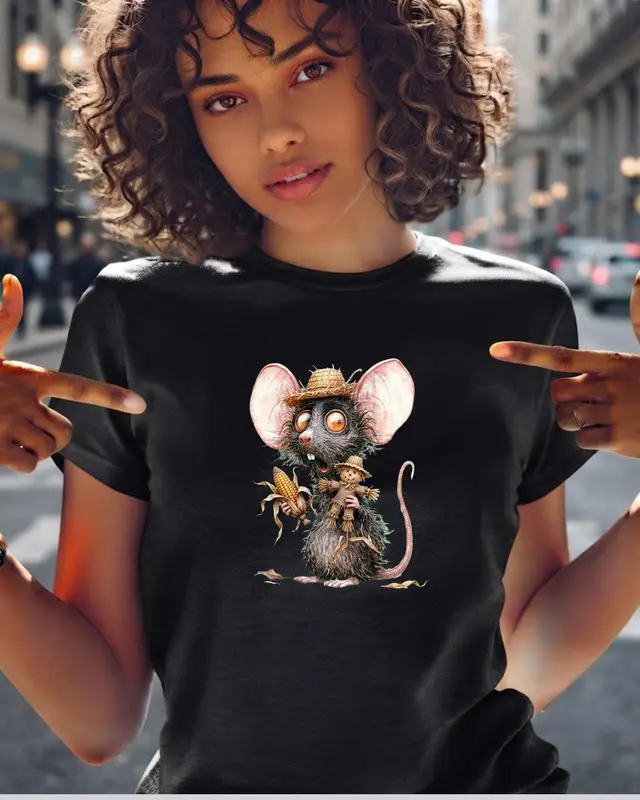 Funny Farmer Rat Shirt — view 2