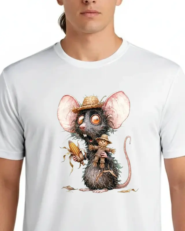 Funny Farmer Rat Shirt — view 7