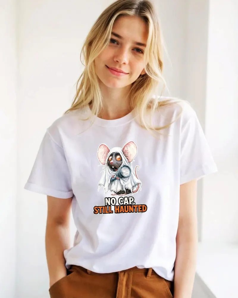 Funny Ghost Rat Shirt — hand-drawn rat design by ArtDesignByNora