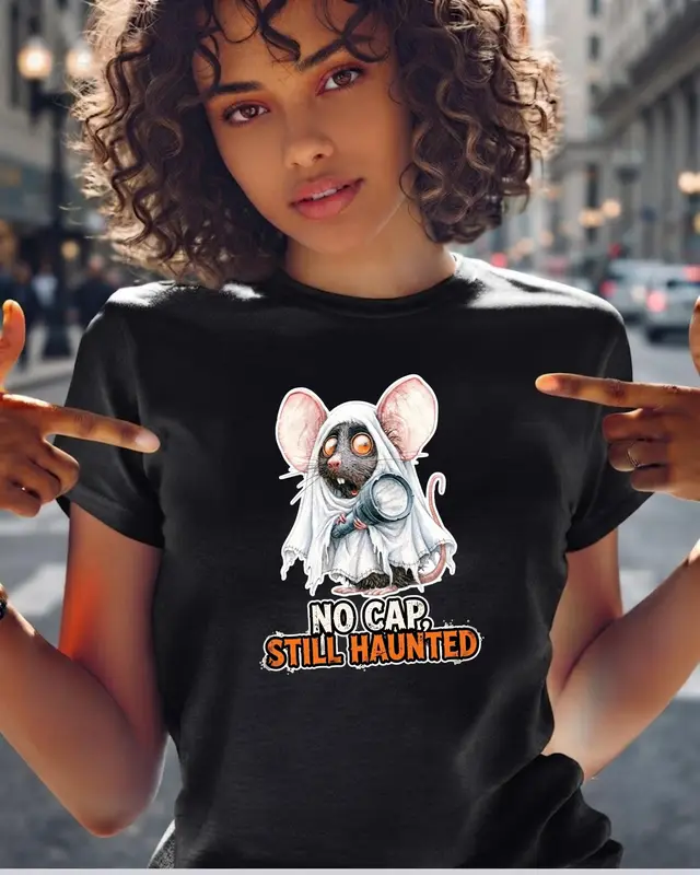 Funny Ghost Rat Shirt — view 2