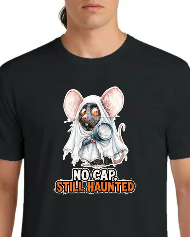 Funny Ghost Rat Shirt — view 5