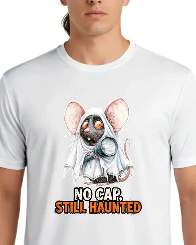 Funny Ghost Rat Shirt — view 6
