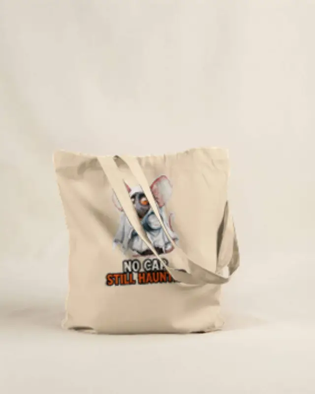 Funny Ghost Rat Tote Bag — view 2