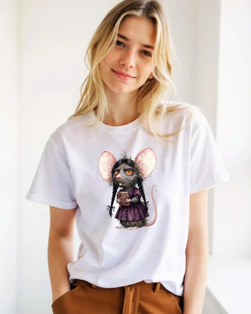 Funny Goth Rat Shirt — hand-drawn rat design