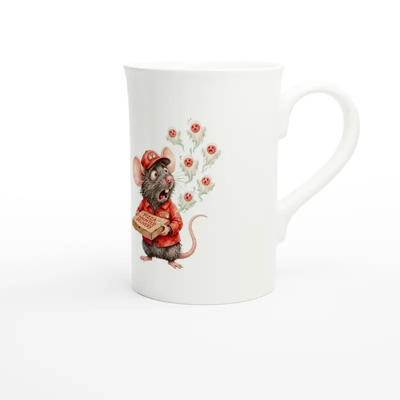 Funny Halloween Pizza Porcelain Mug — view 5
