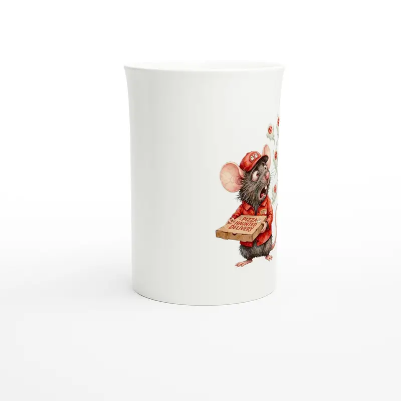 Funny Halloween Pizza Porcelain Mug — view 7