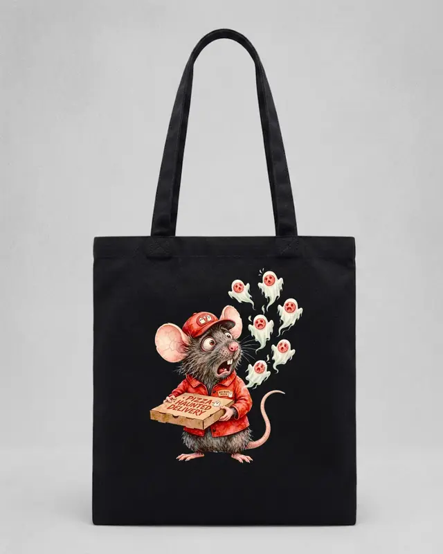 Funny Halloween Pizza Tote Bag — view 6