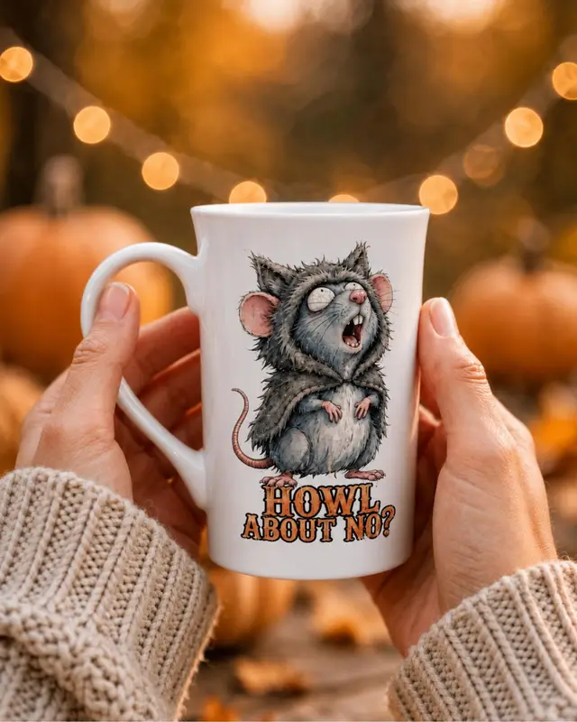 Funny Halloween Rat Mug — view 2