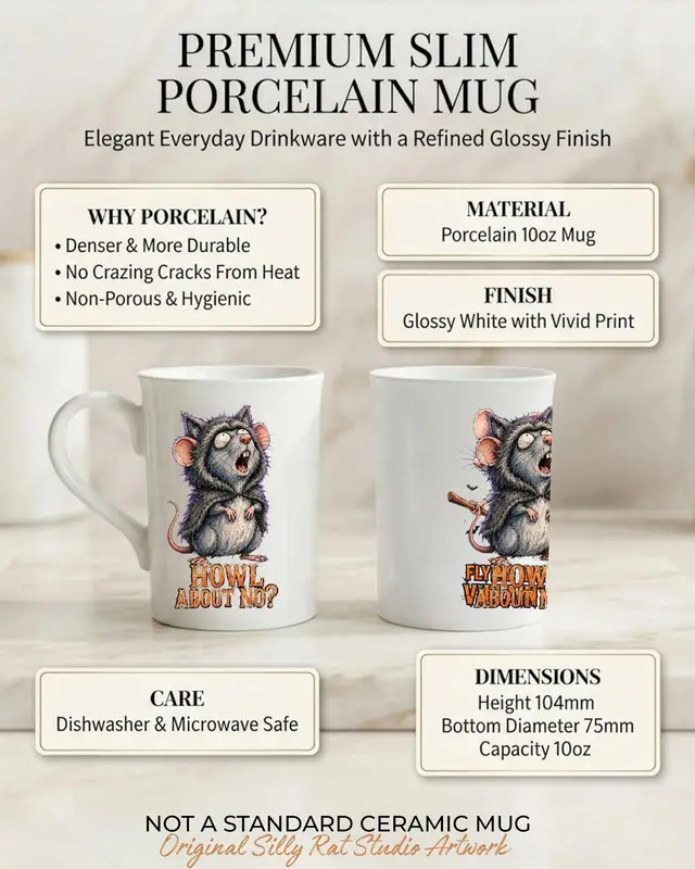 Funny Halloween Rat Mug — view 3