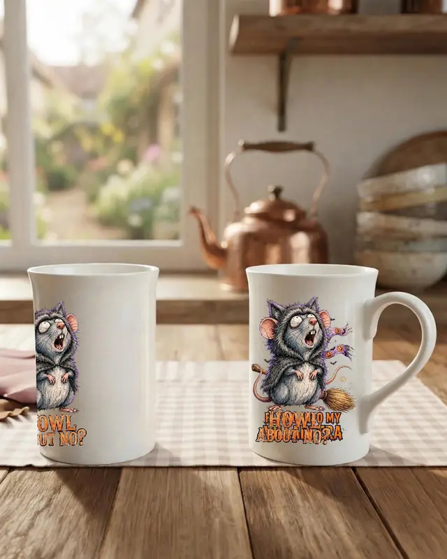 Funny Halloween Rat Mug — view 6