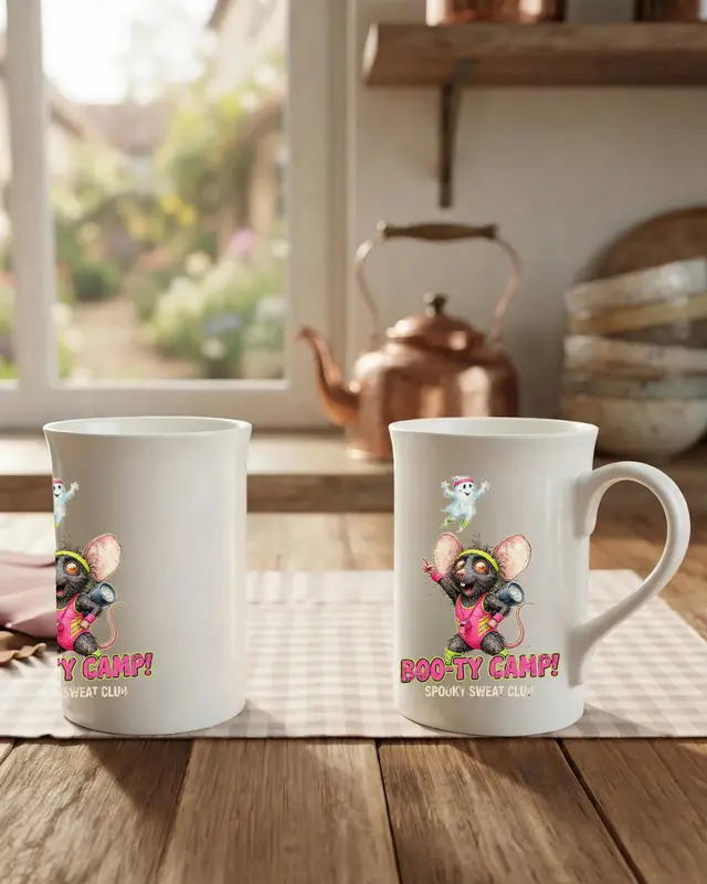 Funny Halloween Rat Porcelain Coffee Mug — view 7