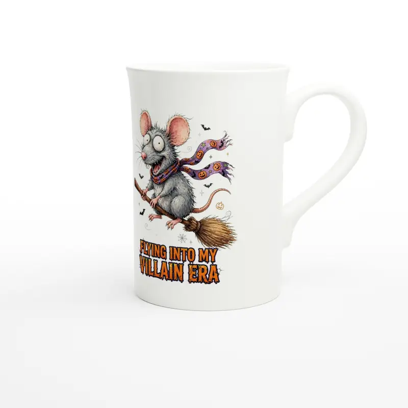 Funny Halloween Rat Porcelain Mug — view 4