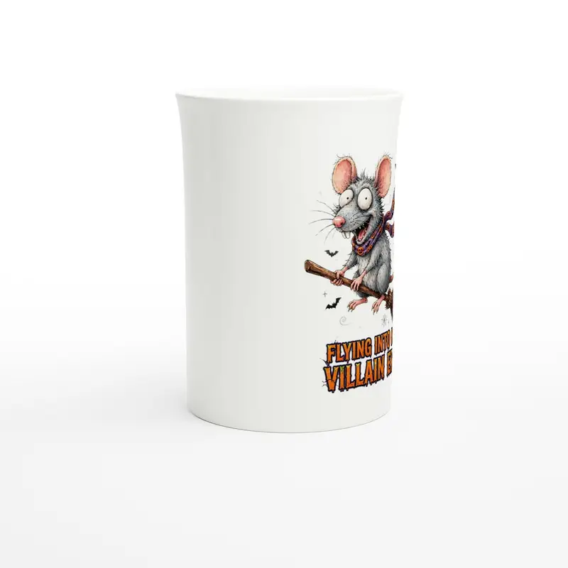 Funny Halloween Rat Porcelain Mug — view 5