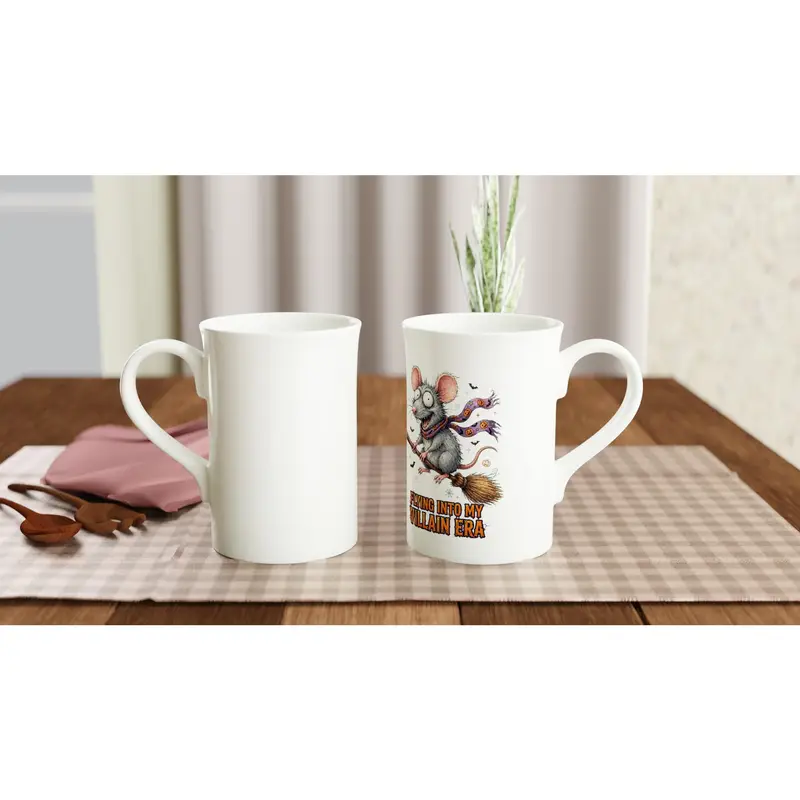 Funny Halloween Rat Porcelain Mug — view 6