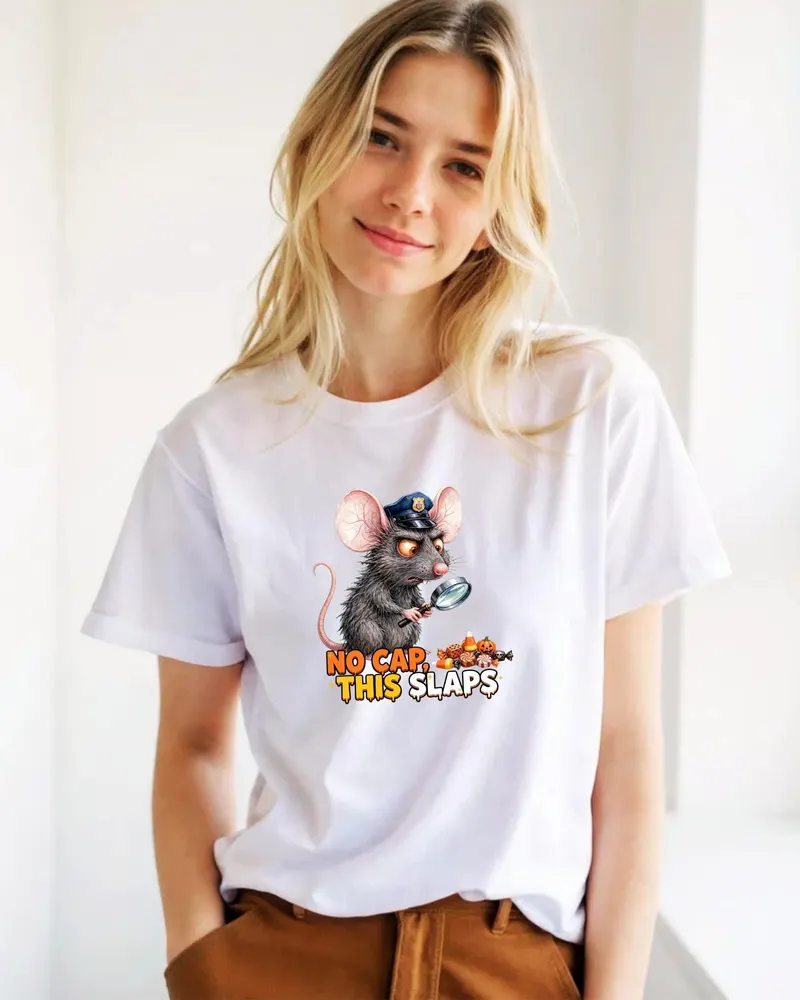 Funny Halloween Rat Shirt — hand-drawn rat design