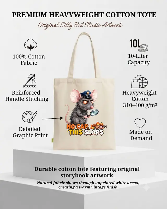 Funny Halloween Rat Tote Bag — view 3