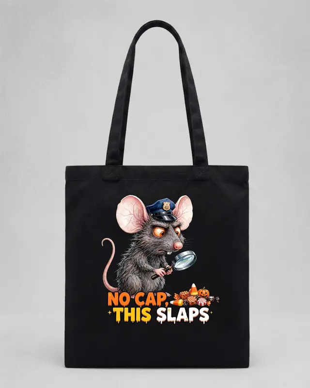 Funny Halloween Rat Tote Bag — view 4