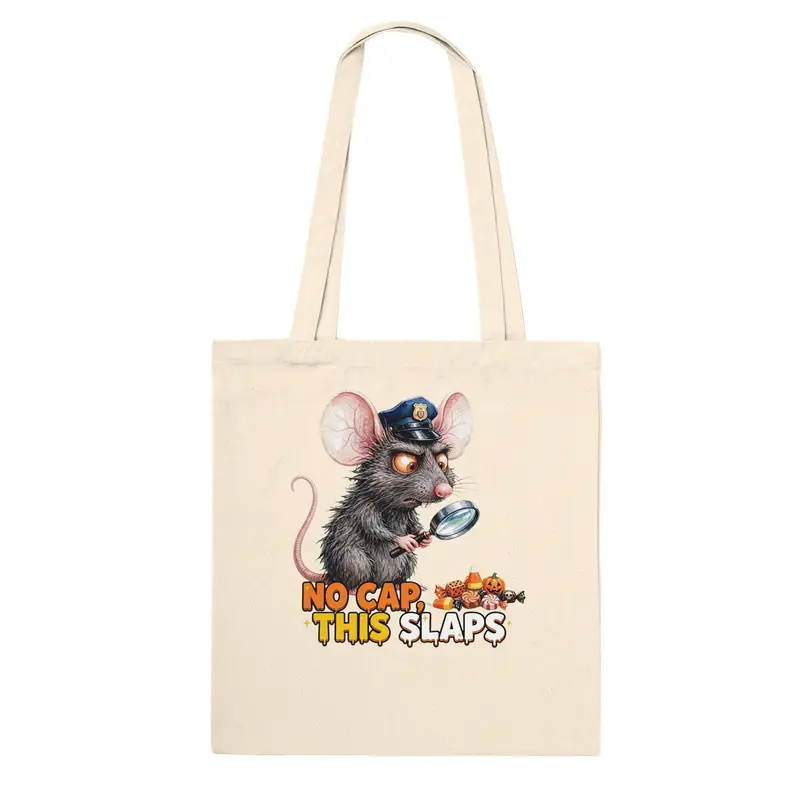 Funny Halloween Rat Tote Bag — view 6