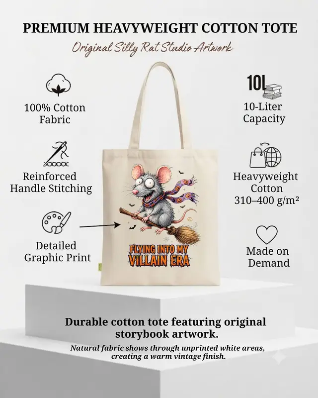 Funny Halloween Rat Tote Bag — view 3