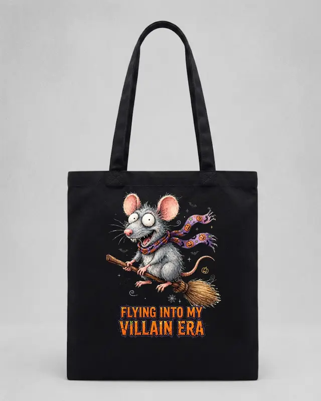 Funny Halloween Rat Tote Bag — view 4