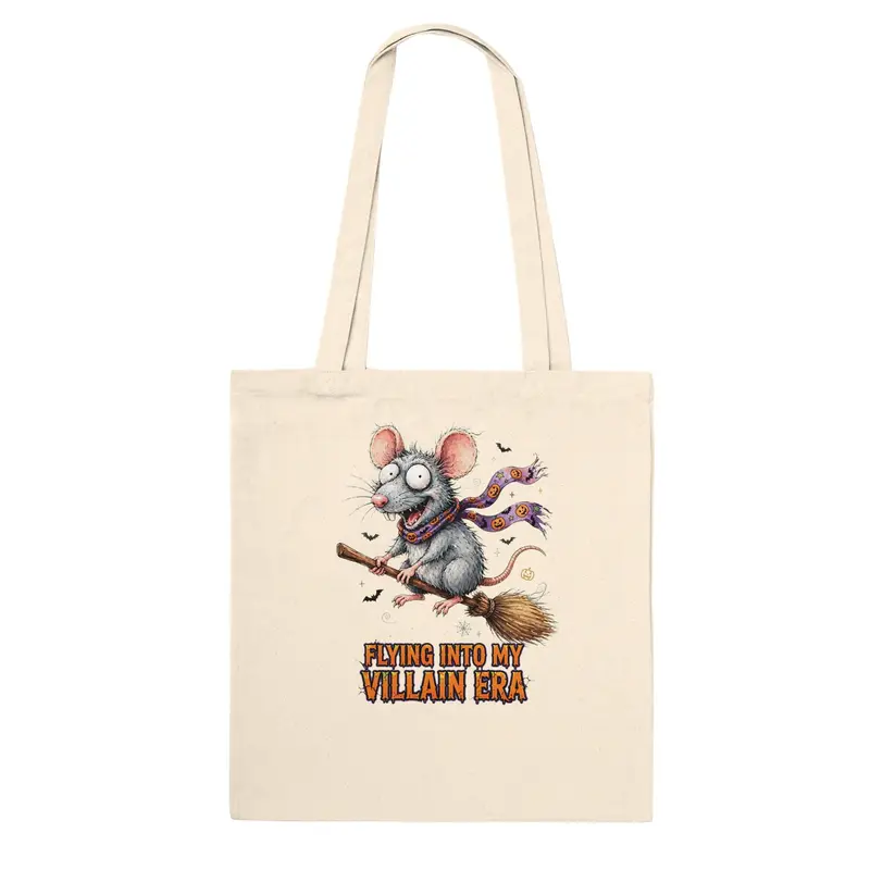 Funny Halloween Rat Tote Bag — view 6