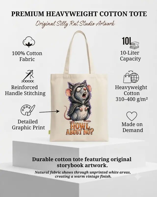 Funny Halloween Rat Tote Bag — view 3