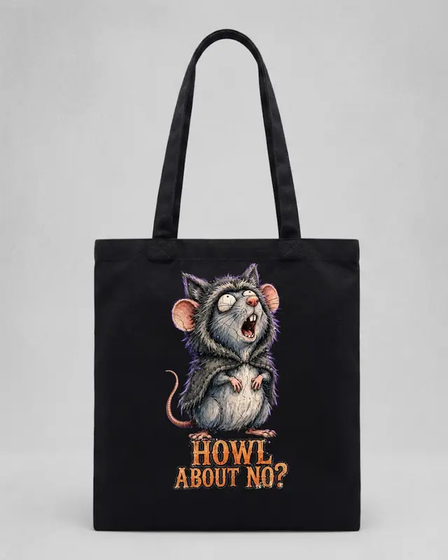 Funny Halloween Rat Tote Bag — view 4