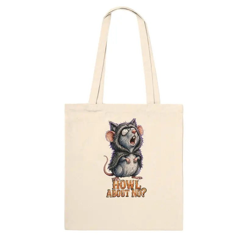 Funny Halloween Rat Tote Bag — view 6