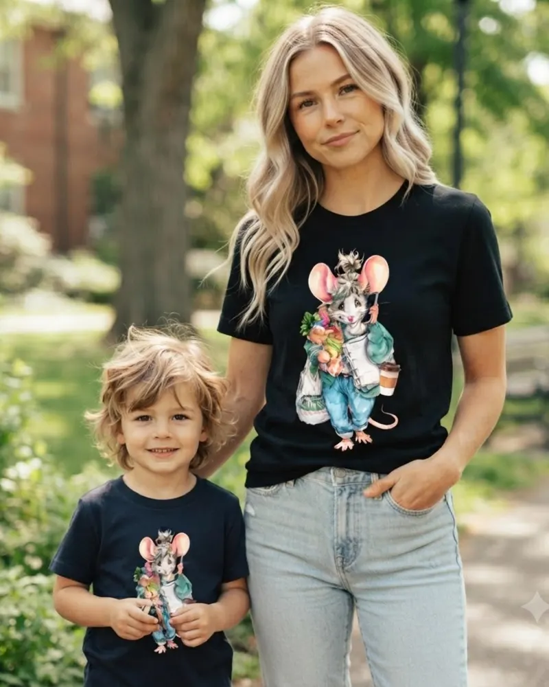 Funny Mom Shirt — hand-drawn rat design