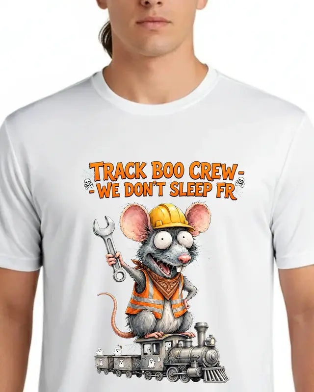 Funny Railroad Worker Halloween Shirt — view 9